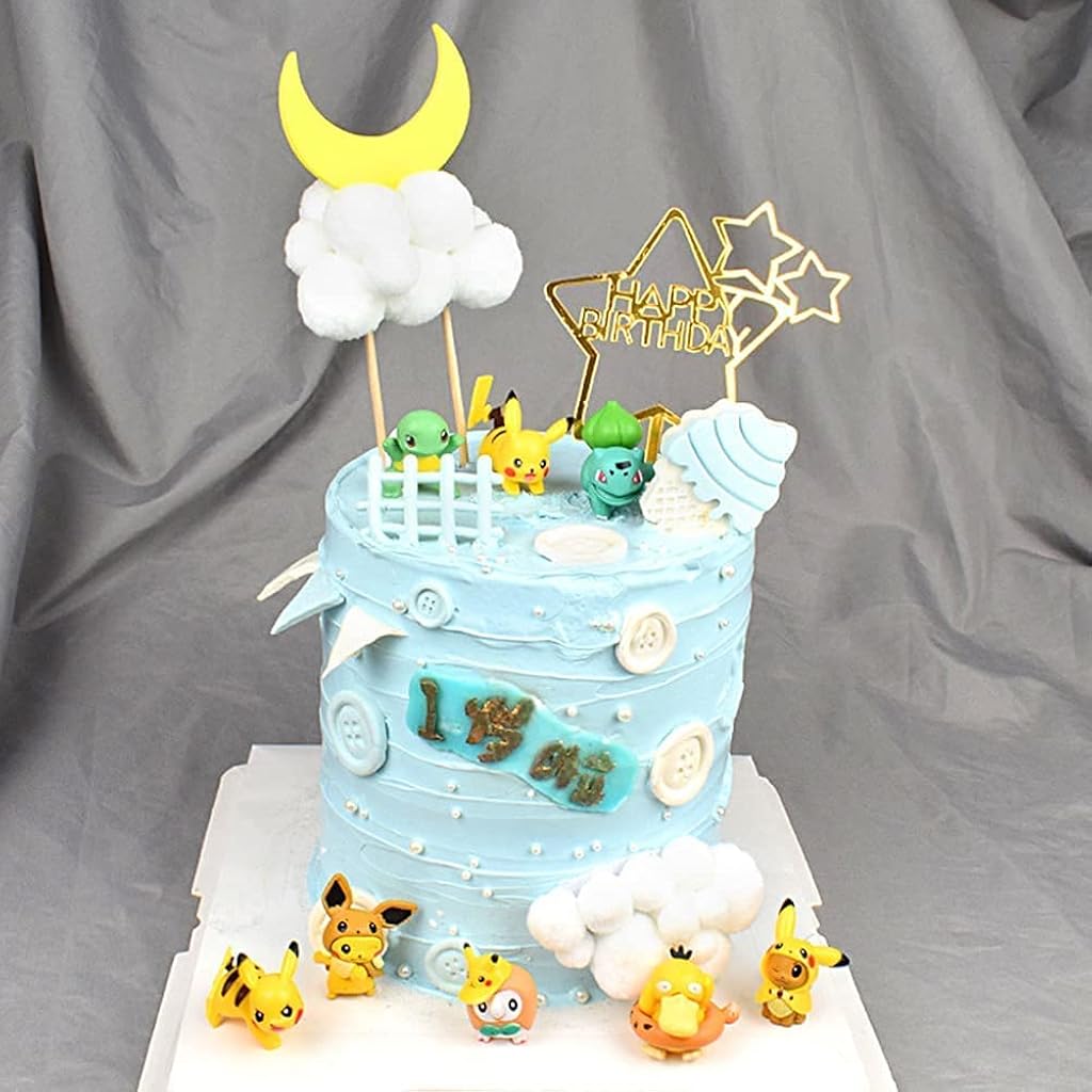 HASTHIP® 8 Pcs Mini Pikachu Figurines Miniature Animal Statue Fairy Garden Accessories Bonsai Craft for Garden Decoration Car Interior Decoration (Yellow) HASTHIP® 8 Pcs Mini Pikachu Figurines Miniature Animal Statue Fairy Garden Accessories Bonsai Craft for Garden Decoration Car Interior Decoration (Yellow)